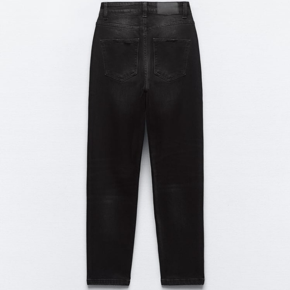 Zara Black Mom Fit Jeans with High Waist - Picture 8 of 10